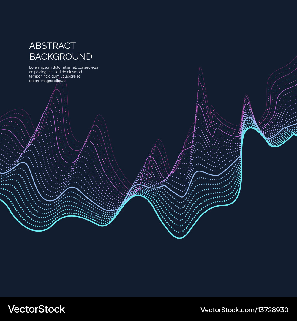 Dynamic Waves & Particle Background vector image