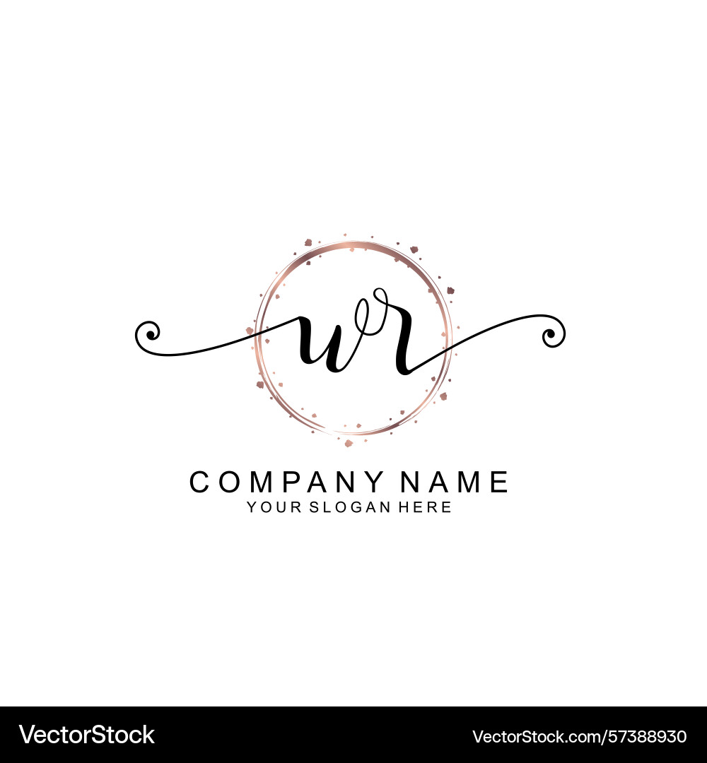 Elegant wr initial logo collection with modern Elegant wr initial logo collection with modern Vector Image
