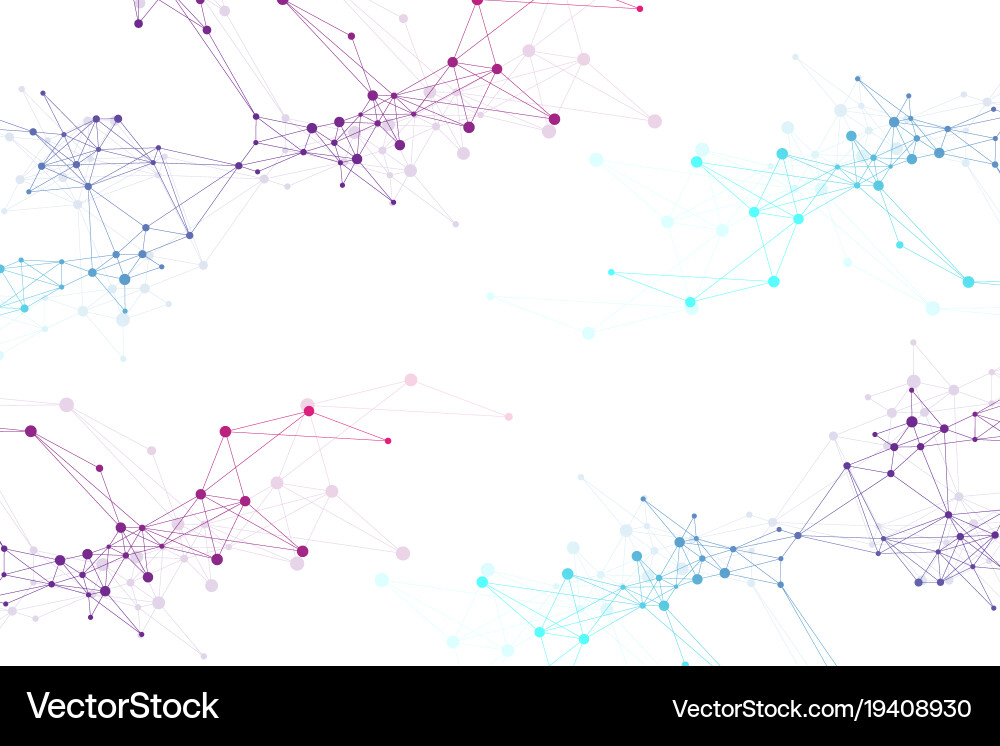 Global network connection and big data Vector Image