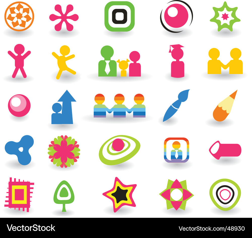 Modern Abstract Element Set vector image