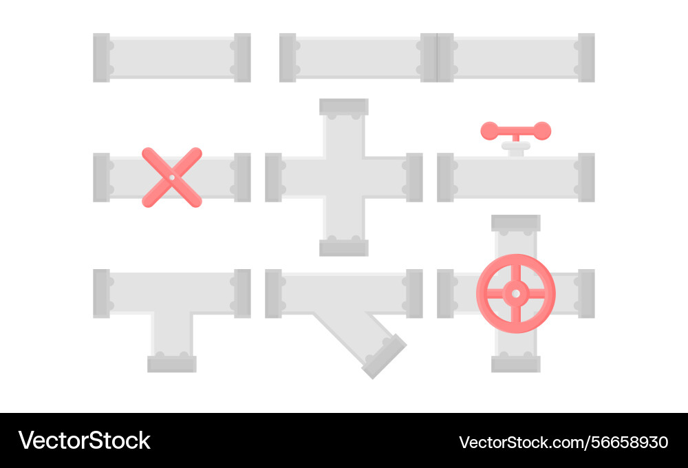Pipeline system on white background Pipeline system on white background Vector Image