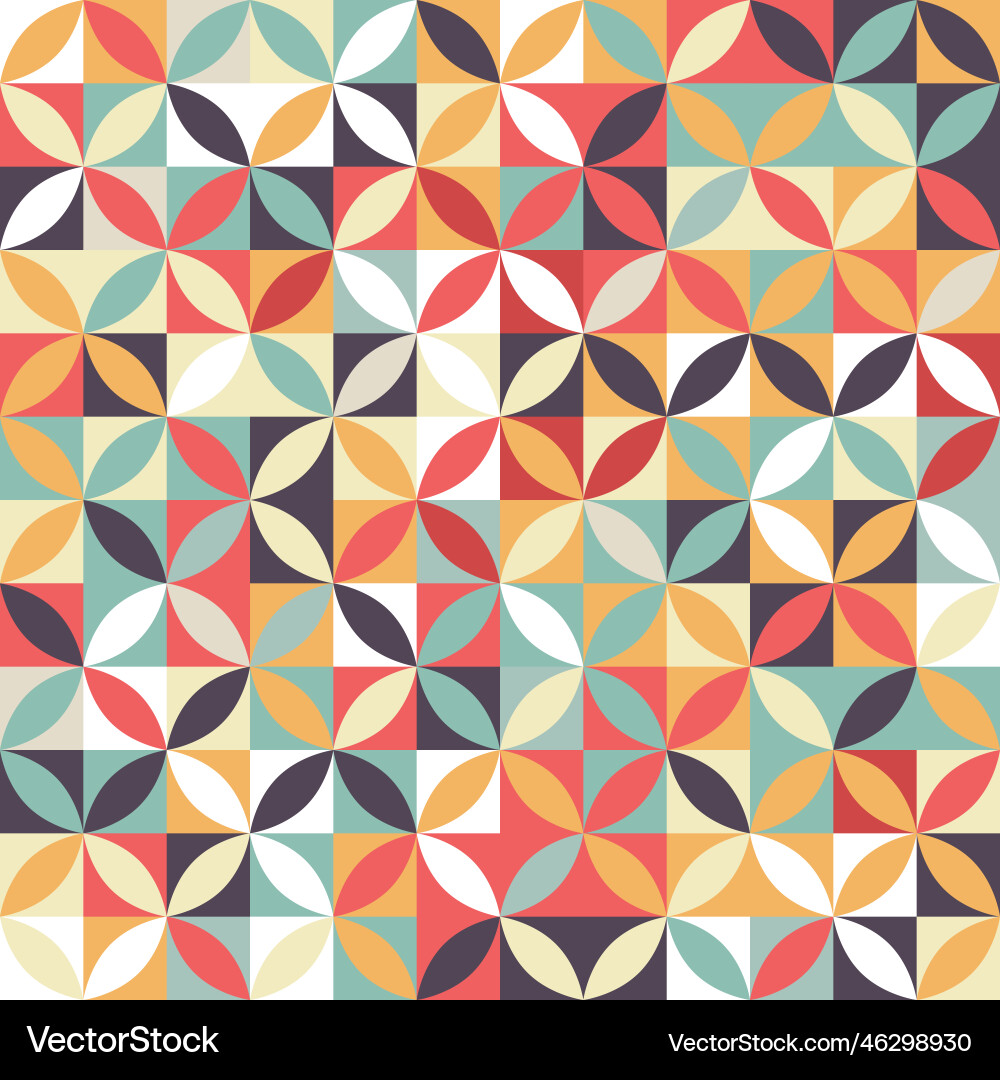 Retro styled pattern background design vector image