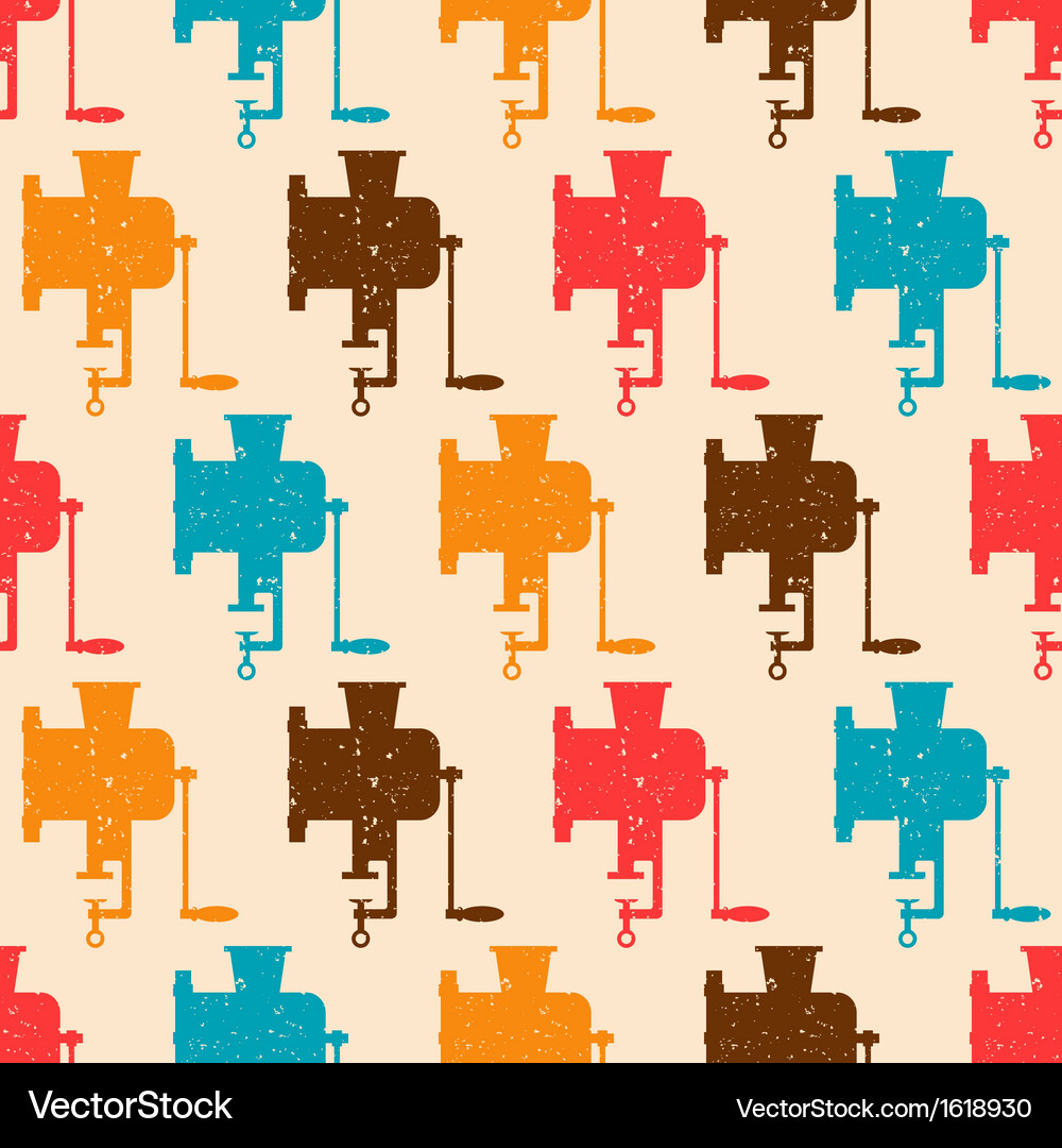 Seamless pattern with color retro grinders Vector Image
