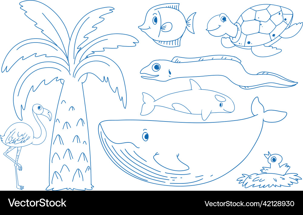Set of simple children hand drawing objects Set of simple children hand drawing objects vector image