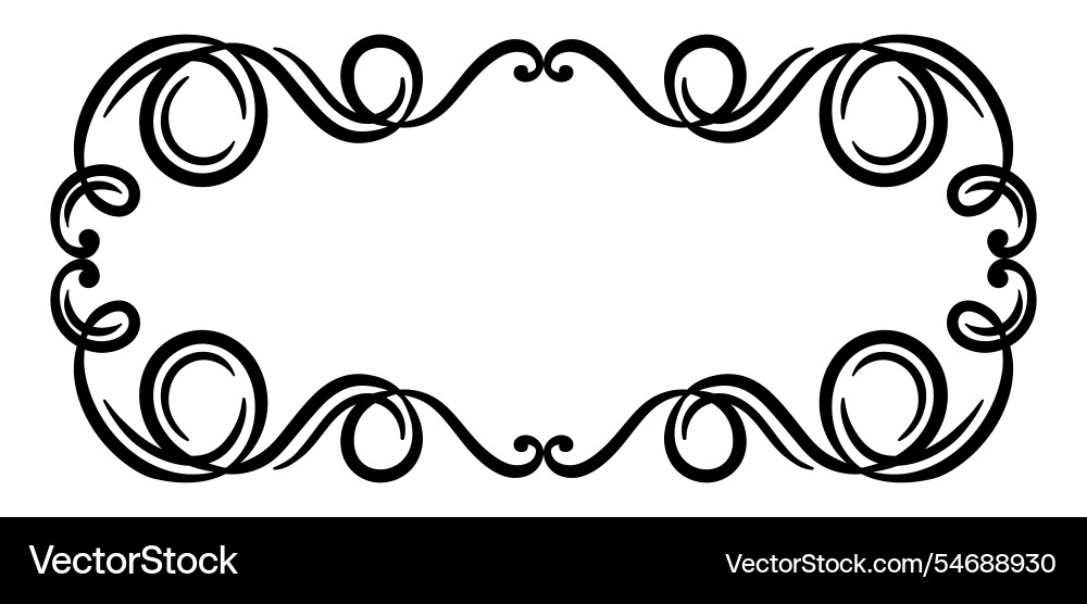 Vignette curl element decorative calligraphic Vignette curl element decorative calligraphic vector image