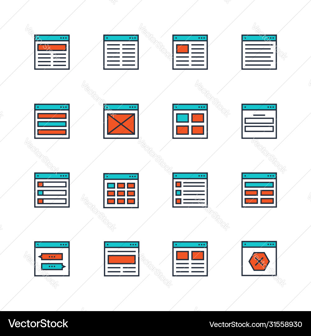 Website or application wireframe template Website or application wireframe template vector image