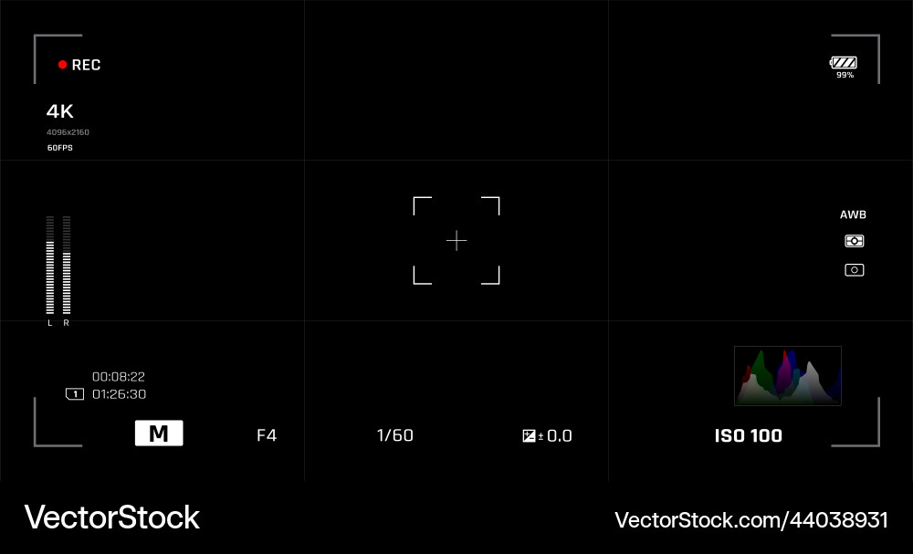 Camera Viewfinder UI vector image