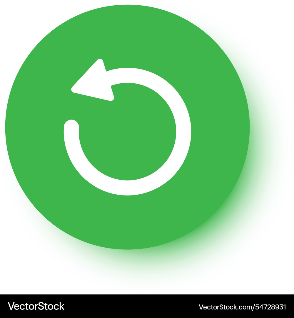 Circular arrow rotating counterclockwise Circular arrow rotating counterclockwise vector image
