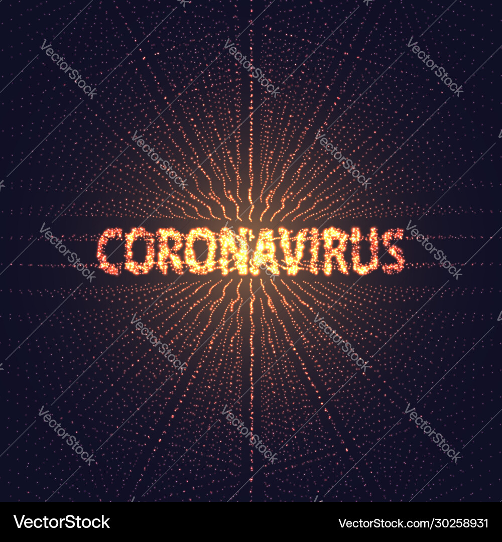 Coronavirus polygonal text covid-19 virus Coronavirus polygonal text covid-19 virus vector image