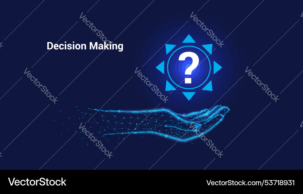 Decision making concept question mark inside Decision making concept question mark inside vector image