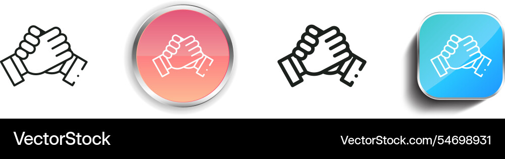 Helping icon thin linear regular and button style Helping icon thin linear regular and button style Vector Image