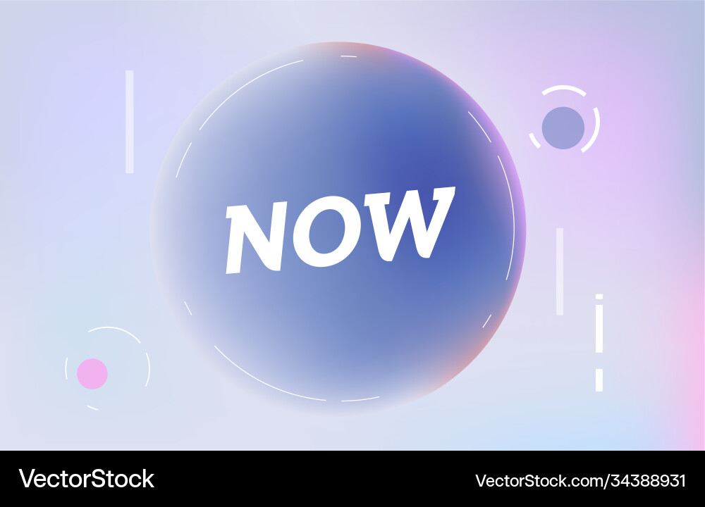 Now on in design banner template for web Now on in design banner template for web vector image