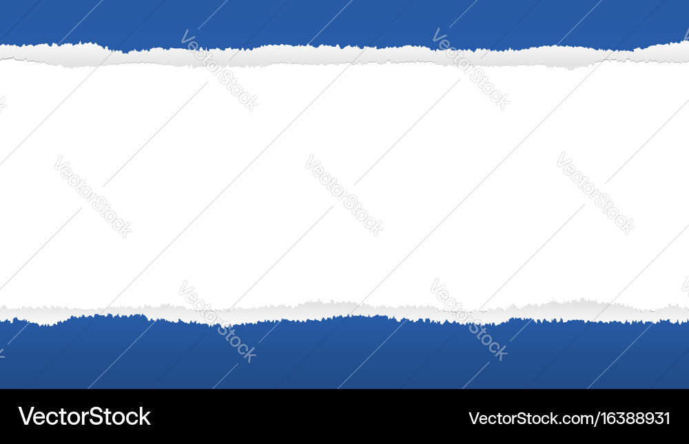 Realistic torn open paper with space for text vector image