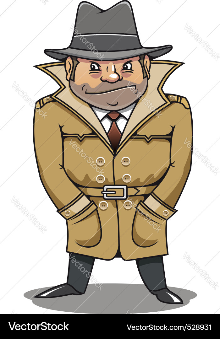 Secret Agent Spy Character Vector Image
