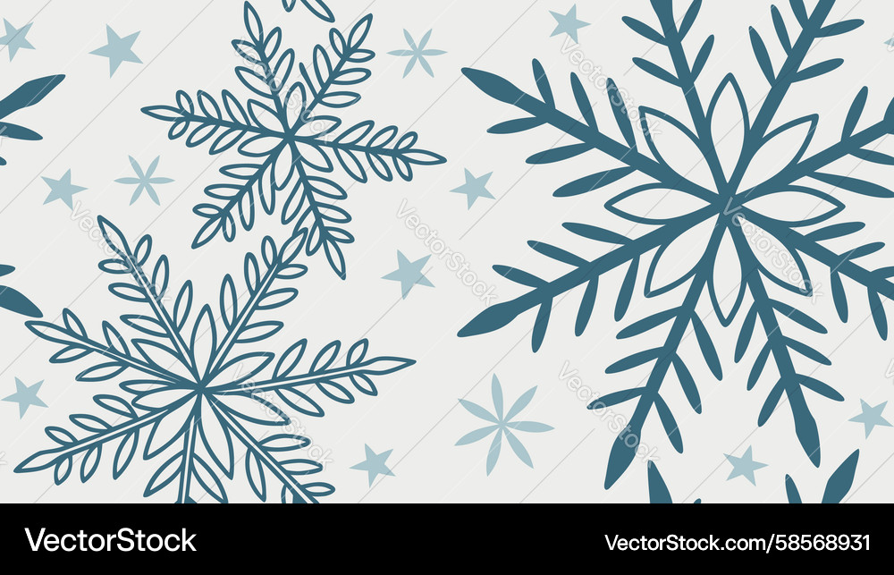 Winter Snowflake Pattern Vector Image