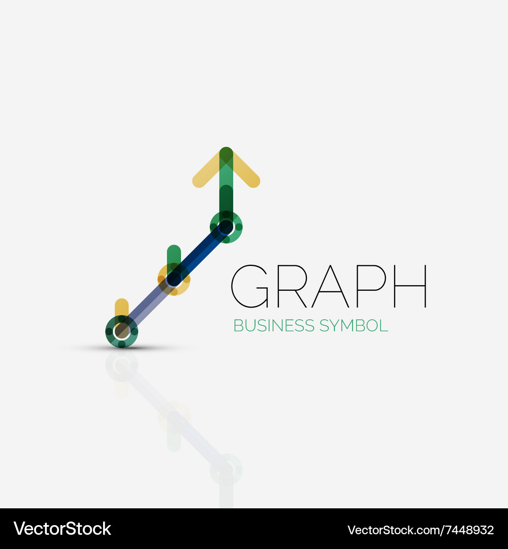 Abstract logo idea linear chart or graph Vector Image
