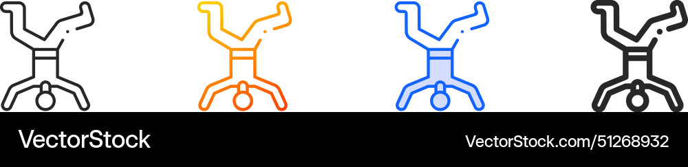 Break iconthin linear gradient blue stroke Break iconthin linear gradient blue stroke vector image