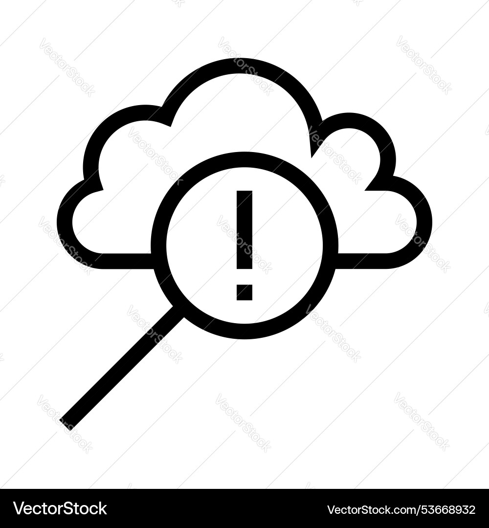 Cloud computing icon outline style design Cloud computing icon outline style design vector image