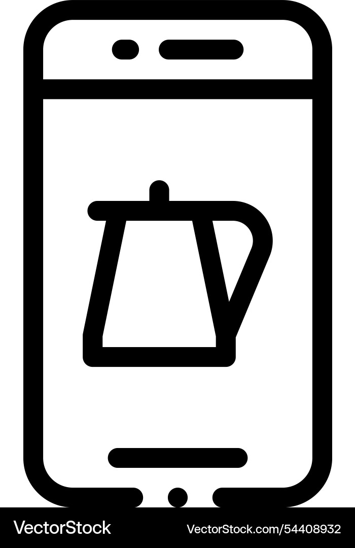 Kettle icon thin linear style design isolated Kettle icon thin linear style design isolated vector image