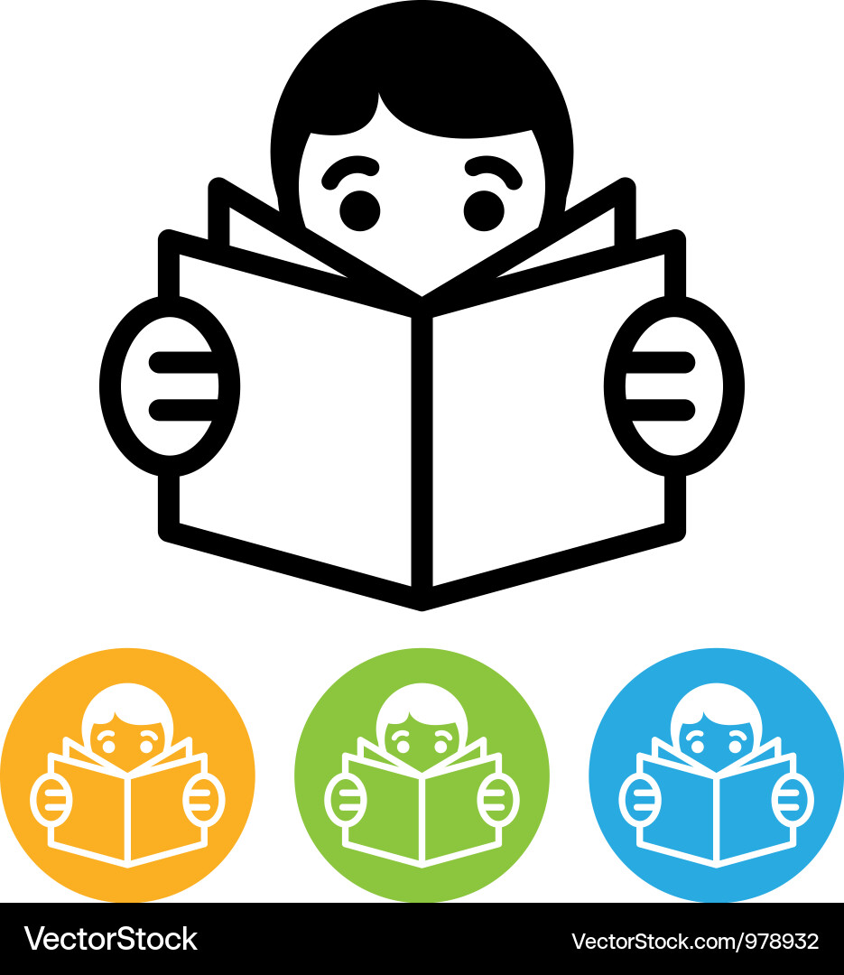 Open Book Reading Icon Vector Image