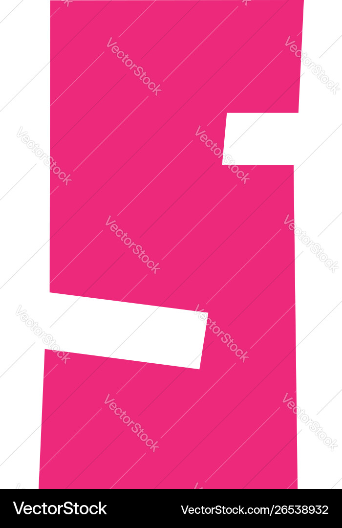 Simple font alphabet cuted from colored paper Vector Image