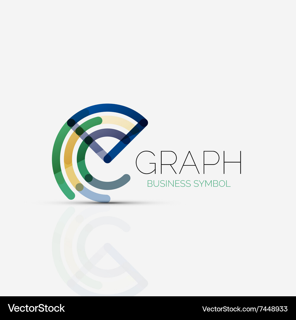 Abstract logo idea linear chart or graph Vector Image
