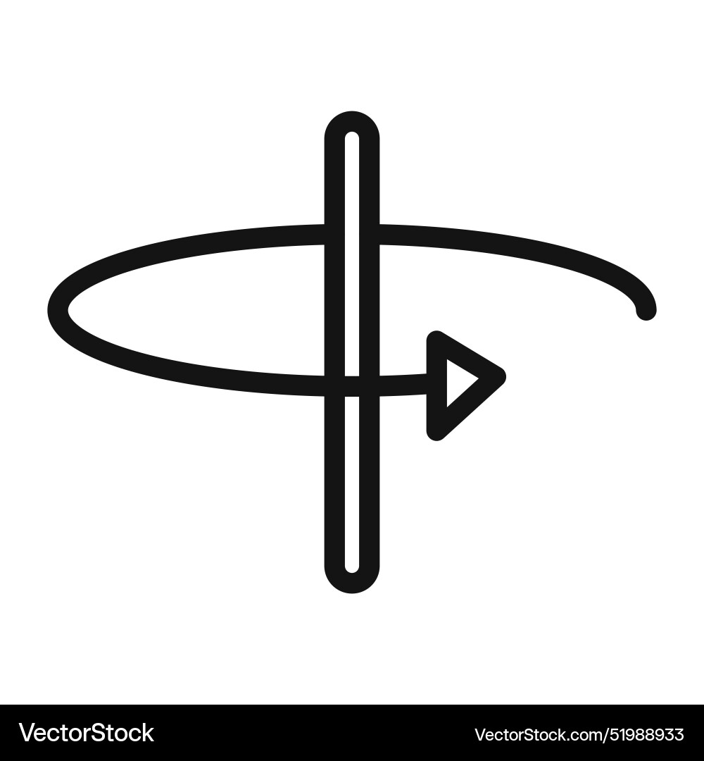 Arrow spin around axis icon mark in filled style Arrow spin around axis icon mark in filled style Vector Image