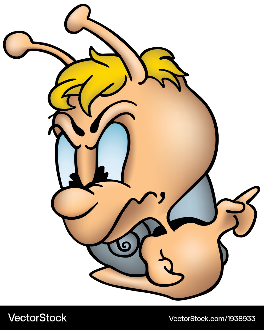 Grumpy Snail vector image