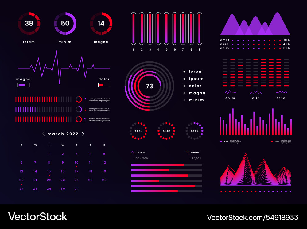Infographic ui ux dashboard finance graph Infographic ui ux dashboard finance graph vector image