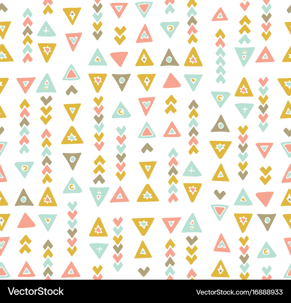 Tribal Boho Triangle Pattern vector image