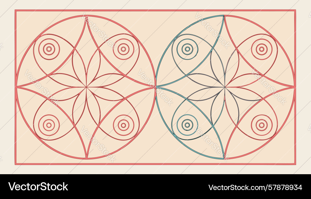 Abstract geometric overlapping circles pattern vector image