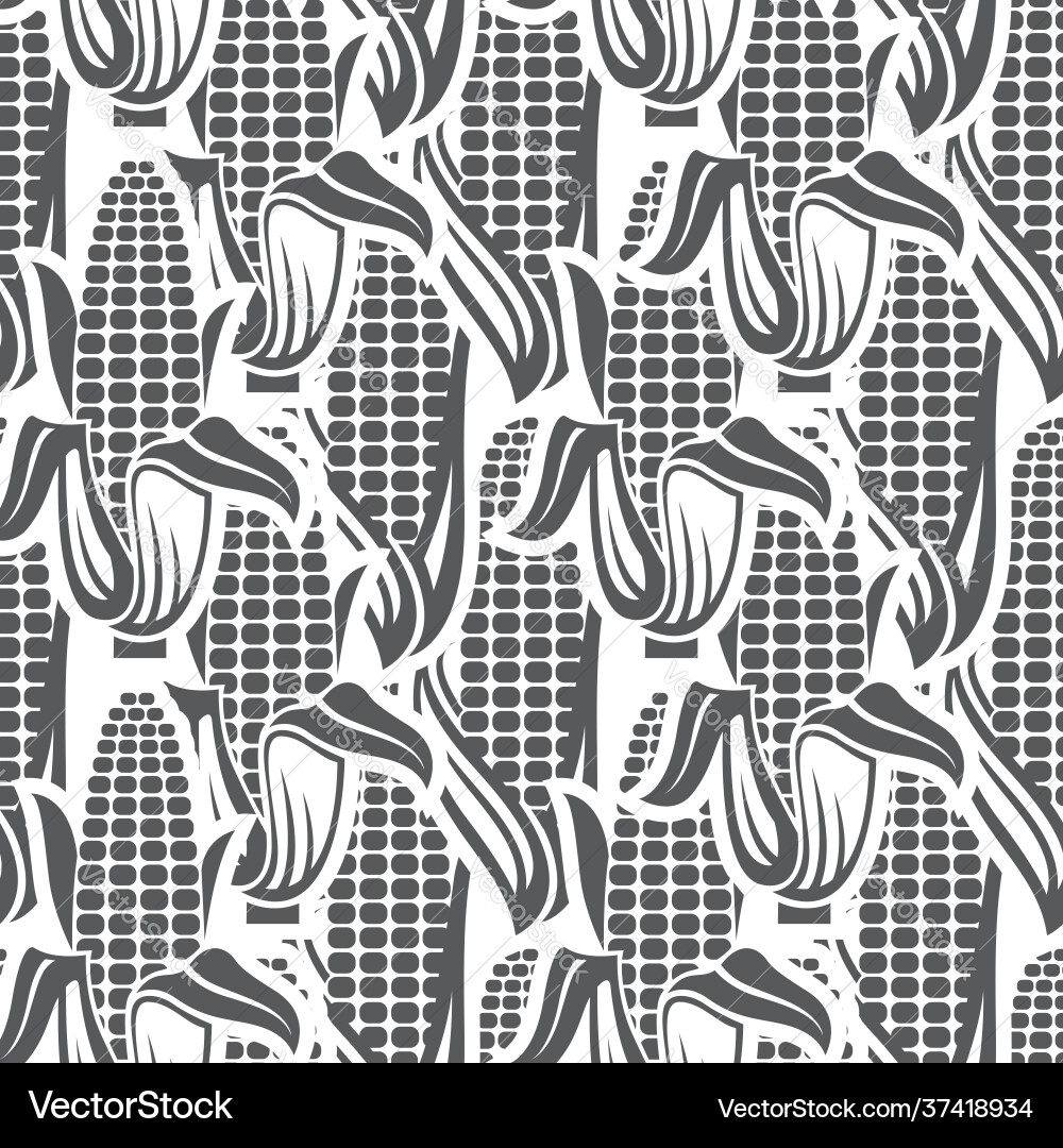 Corn Cob Pattern - Seamless Texture vector image