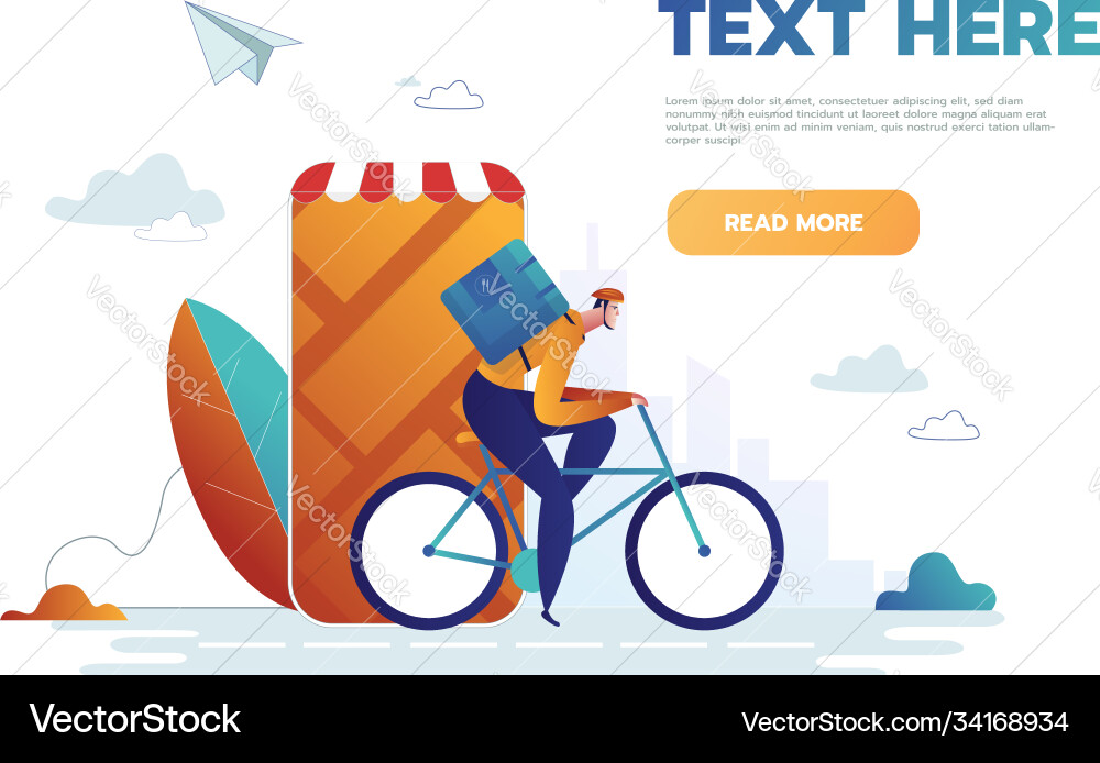 Delivery goods from online store Delivery goods from online store vector image