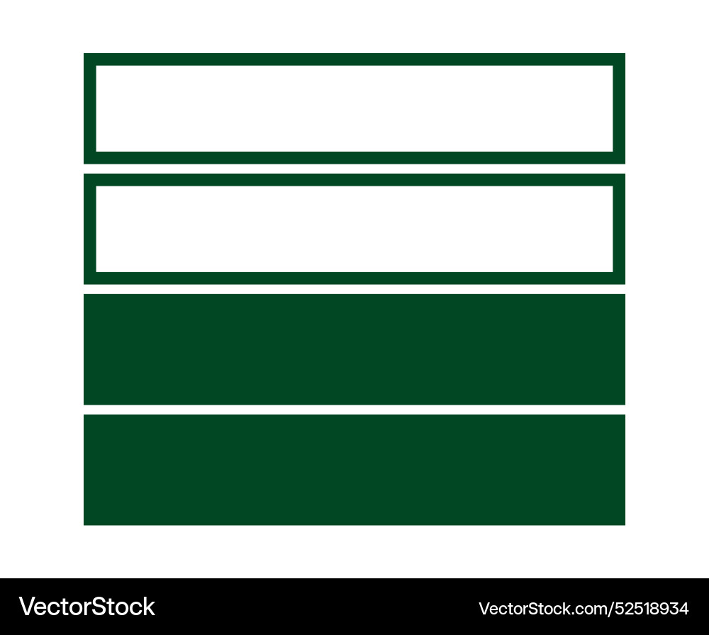 Rectangle geometric shape and outline Rectangle geometric shape and outline vector image