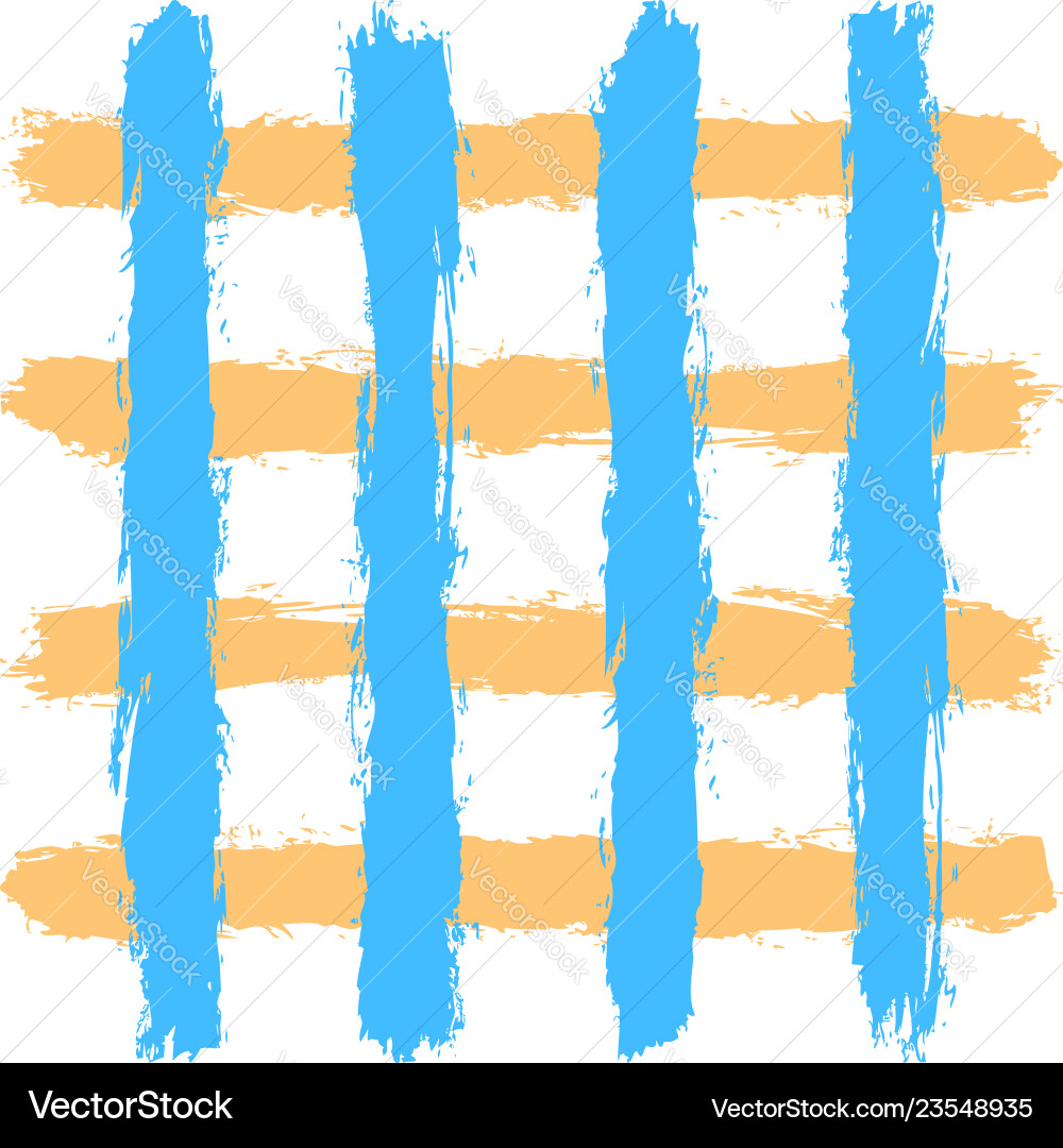 Grid pattern by brushstroke texture vector image