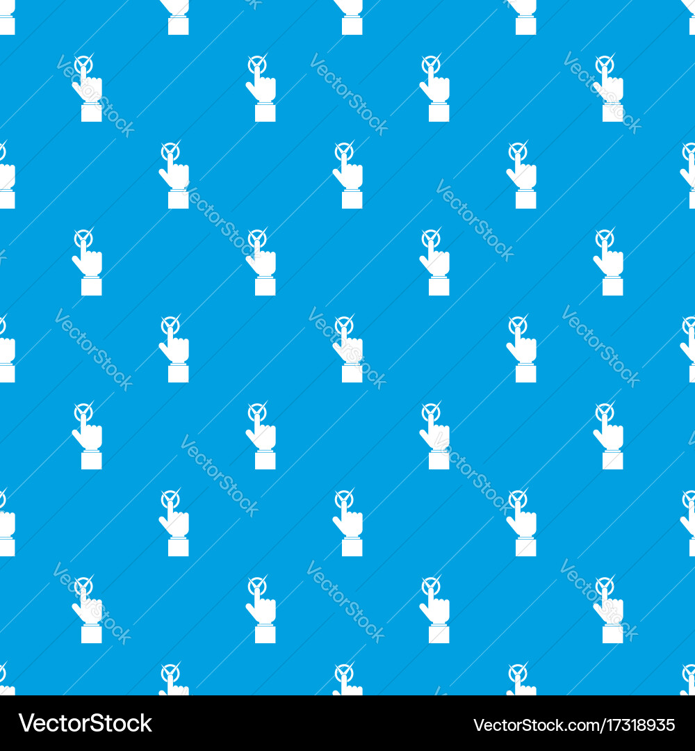 Hand finger pressing button with tick pattern Vector Image