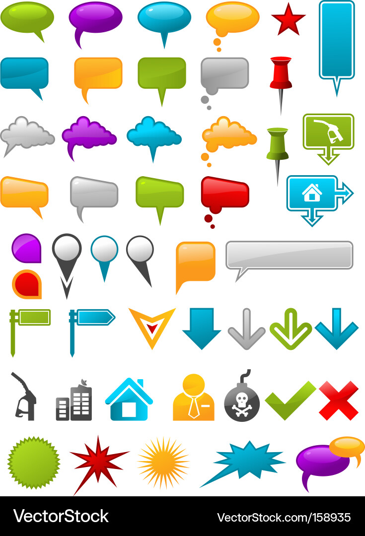 Message Icon Set vector image