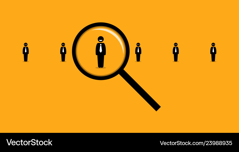 Searching for the Right Employee vector image
