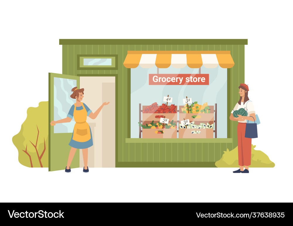 I go to the grocery store. I go to the grocery store