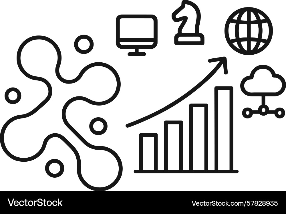 Technology concepts including data Technology concepts including data vector image