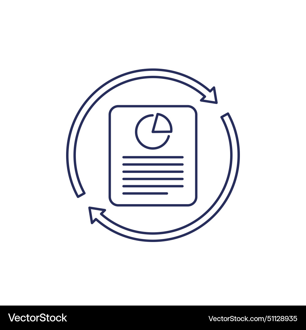 Update report or document line icon vector image