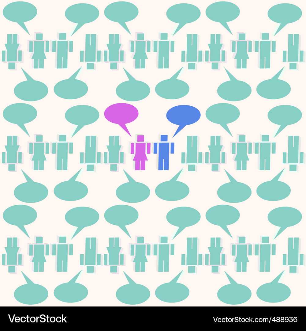 Conversation Bubble Pattern Vector Image