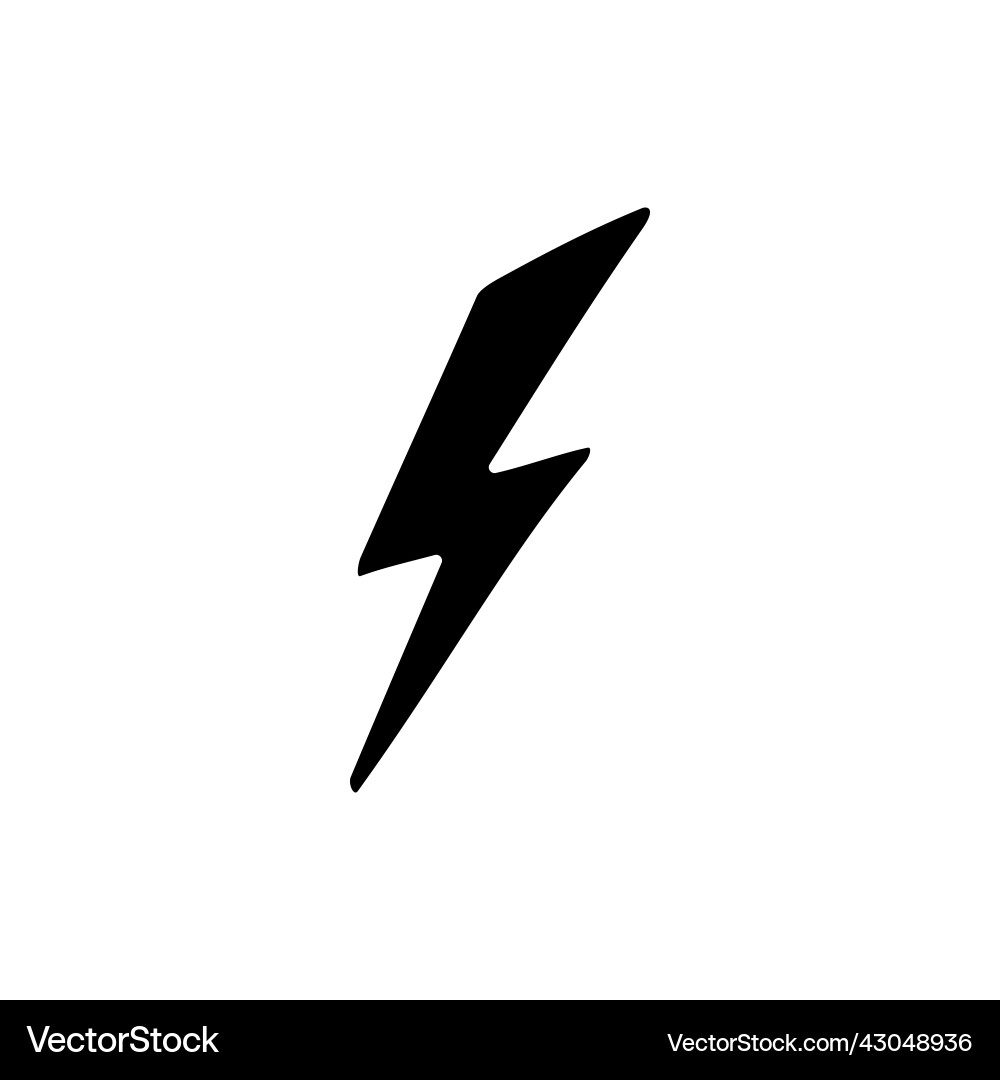 Hand drawn electric lightening element Hand drawn electric lightening element vector image