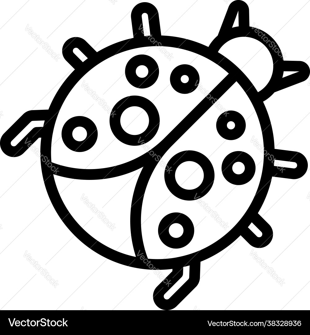 Ladybird spot icon outline style Ladybird spot icon outline style vector image