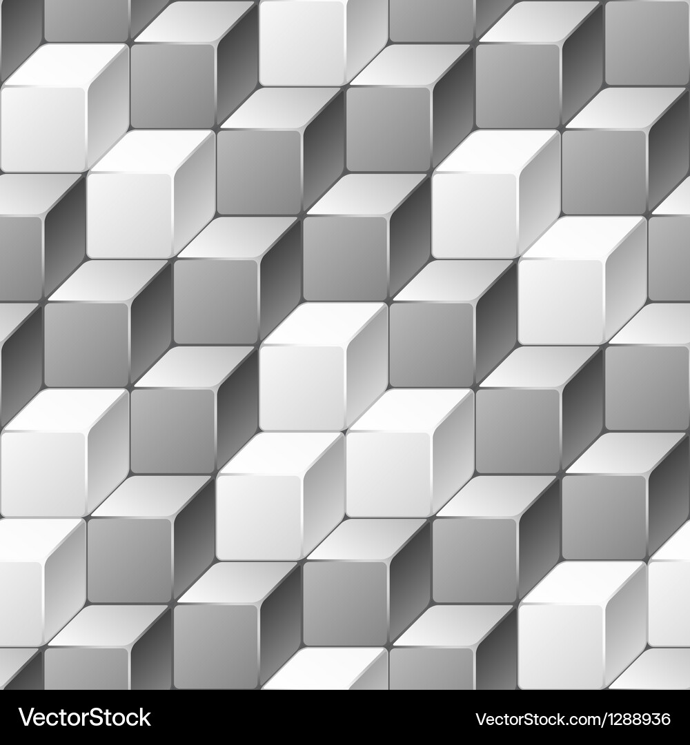 Metallic Cube Pattern Vector Image