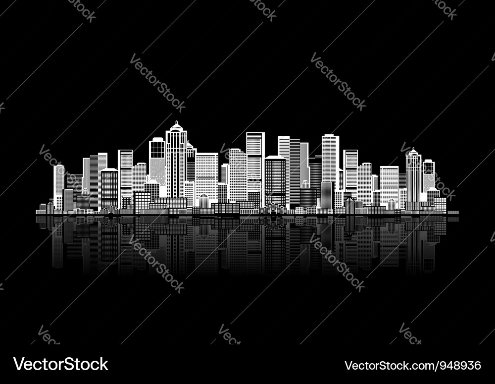 Modern City Skyline Vector Image