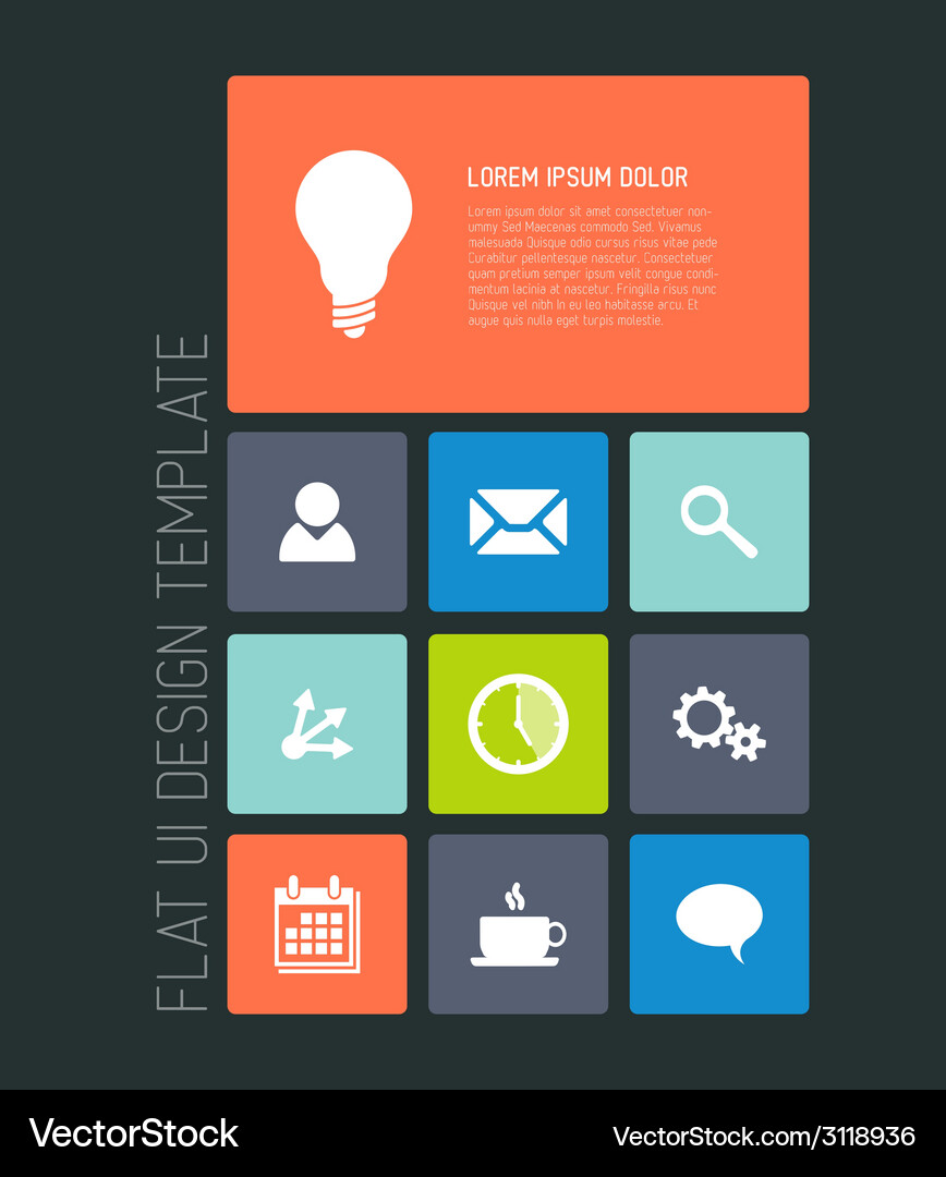 Modern mobile phone flat user interface Vector Image