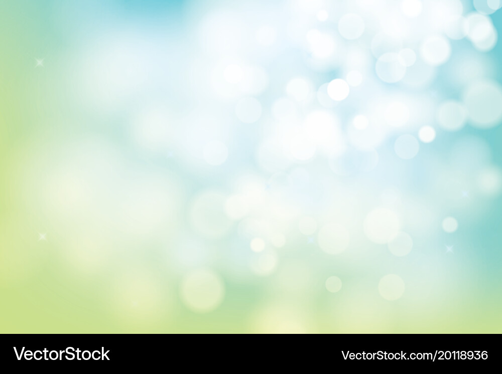 Spring Green Bokeh Abstract Background vector image
