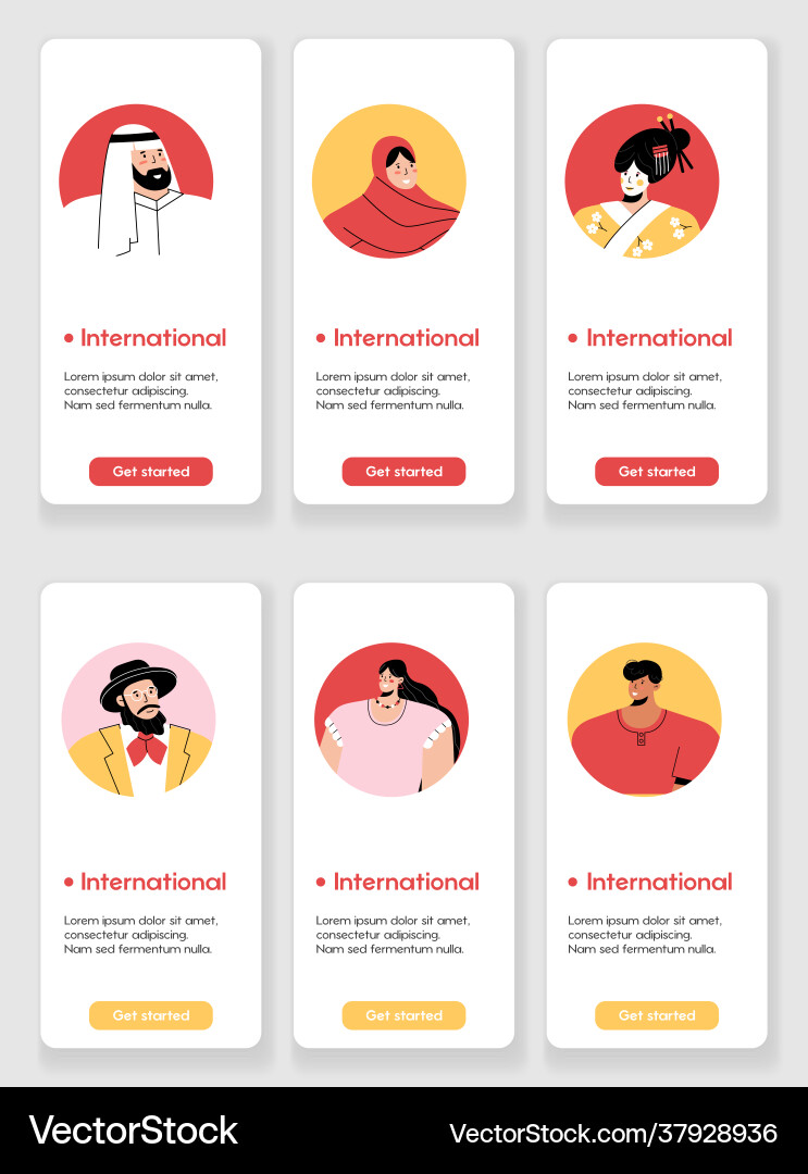 Template design for mobile app page Template design for mobile app page vector image