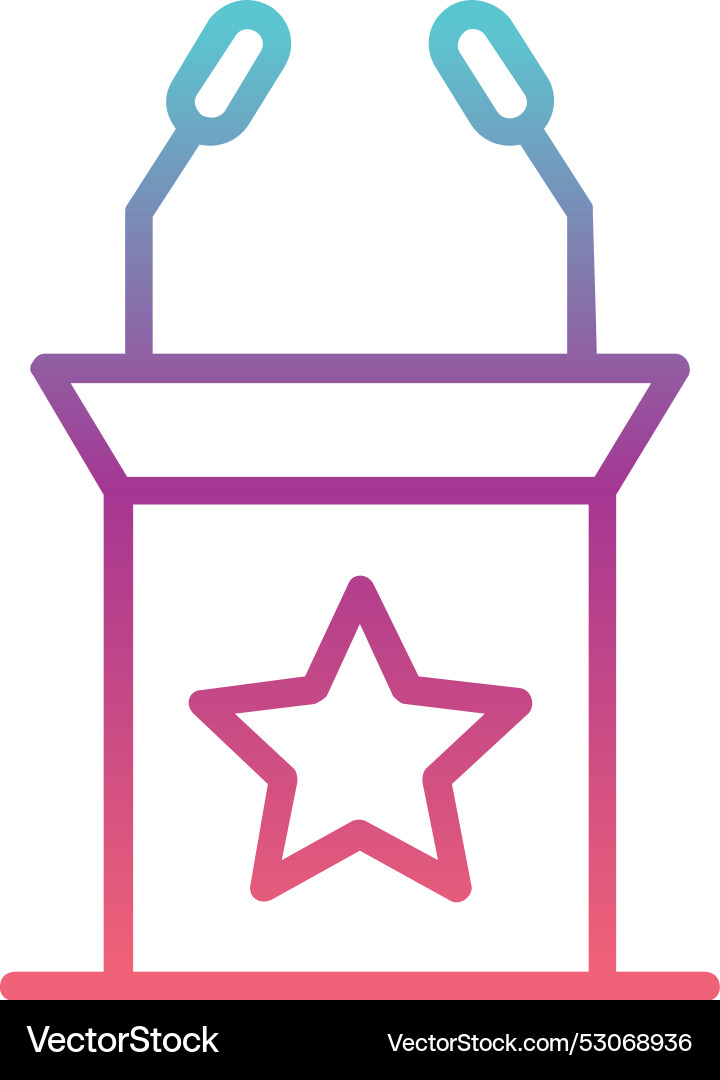 Tribune line gradient design Vector Image